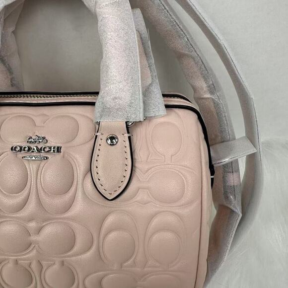 Coach Mini Rowan Crossbody Bag In Signature Leather In Blush NWT CY743 - Picture 11 of 12